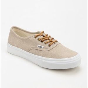 Vans Tan Canvas Authentic Shoes